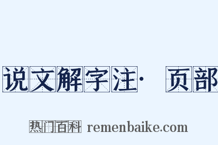 说文解字注·页部是什么意思的图片